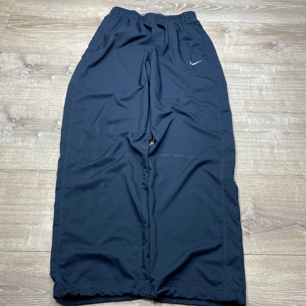 Nike Track Pants Mens Medium Black Dri-FIT Bungee Hem Athletic Training 377786